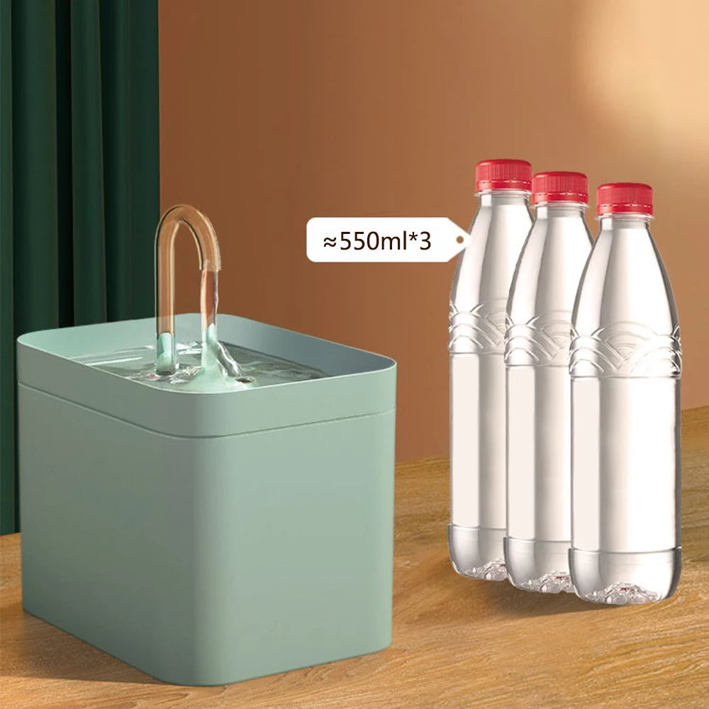 Ultra-Quiet Cat Water Fountain – Smart Automatic Pet Water Dispenser with Filter, 1.5L Recirculating Pump & Burnout Protection