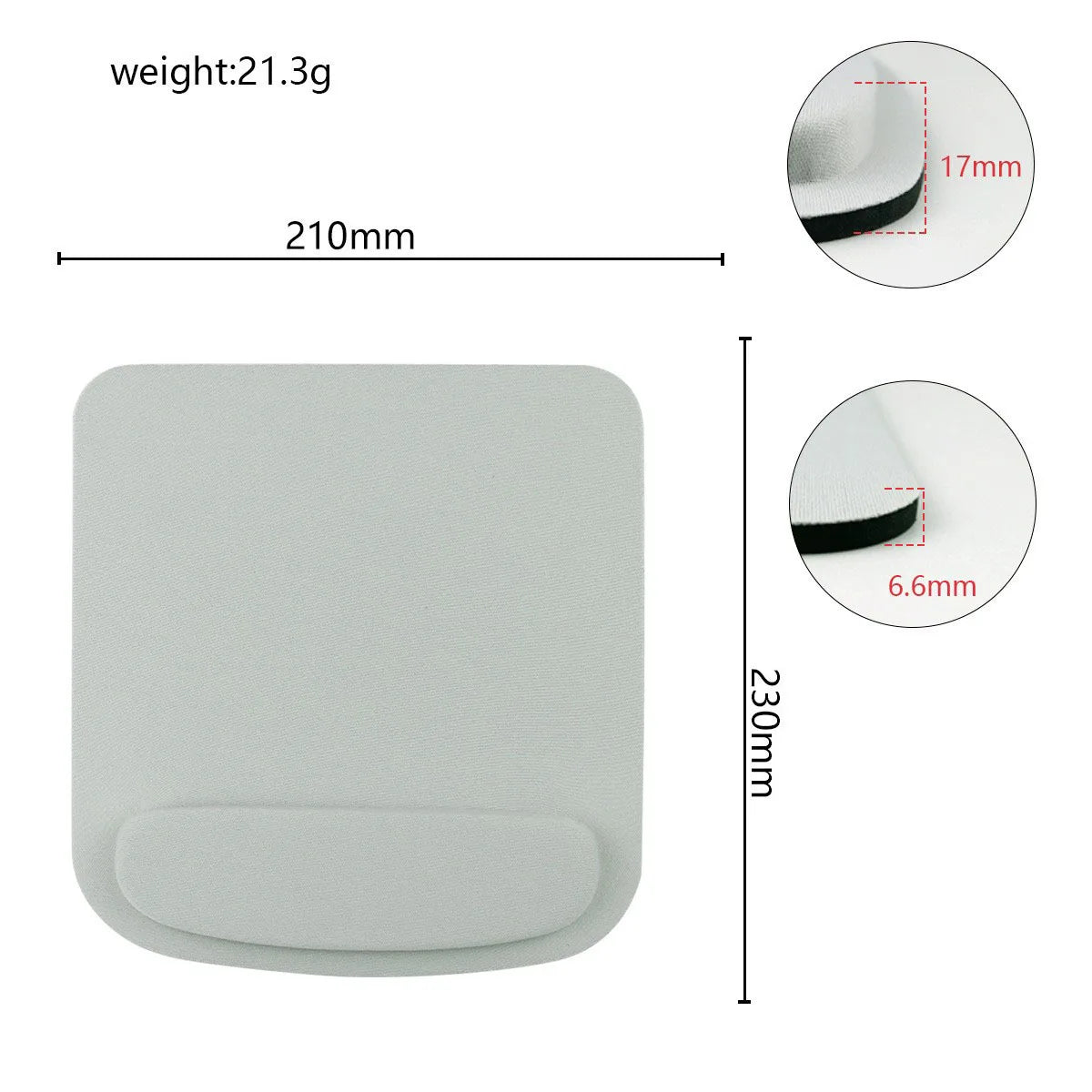 Round EVA Wrist Mouse Pad – Memory Foam Wrist Support for Computer, Laptop & Keyboard Desk Setup