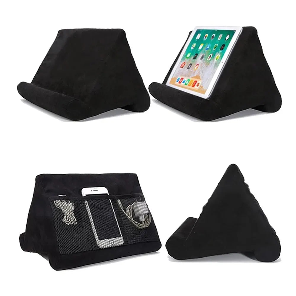 Xnyocn Tablet Pillow Stand | Soft Multi-Angle Sponge Holder for iPad, Samsung, Huawei, Kindle | Bed Sofa Book & Tablet Mount