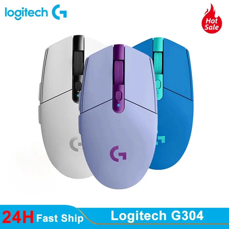 Logitech G304 / G305 / G102 Wireless Gaming Mouse | HERO Sensor 12000DPI | LIGHTSPEED 2.4G | 6 Programmable Buttons | For FPS & MOBA Games