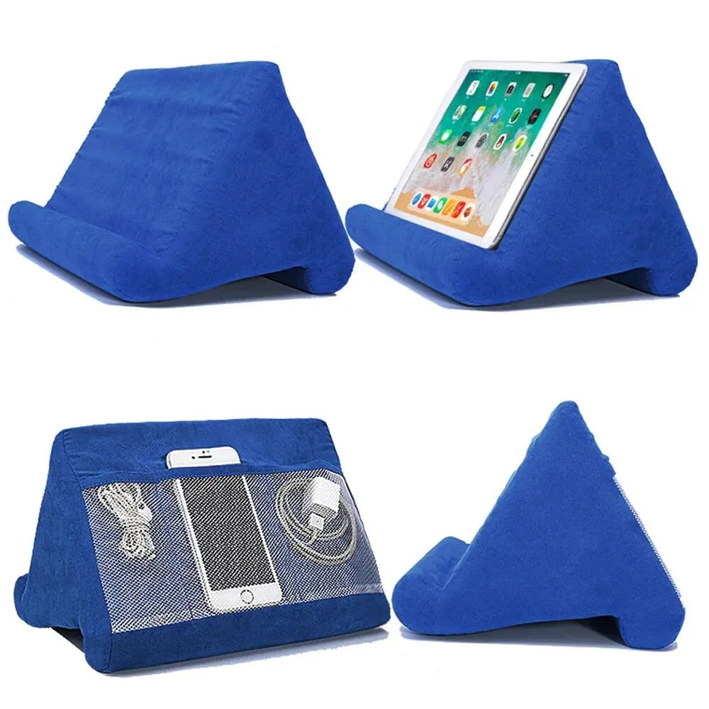 Xnyocn Tablet Pillow Stand | Soft Multi-Angle Sponge Holder for iPad, Samsung, Huawei, Kindle | Bed Sofa Book & Tablet Mount