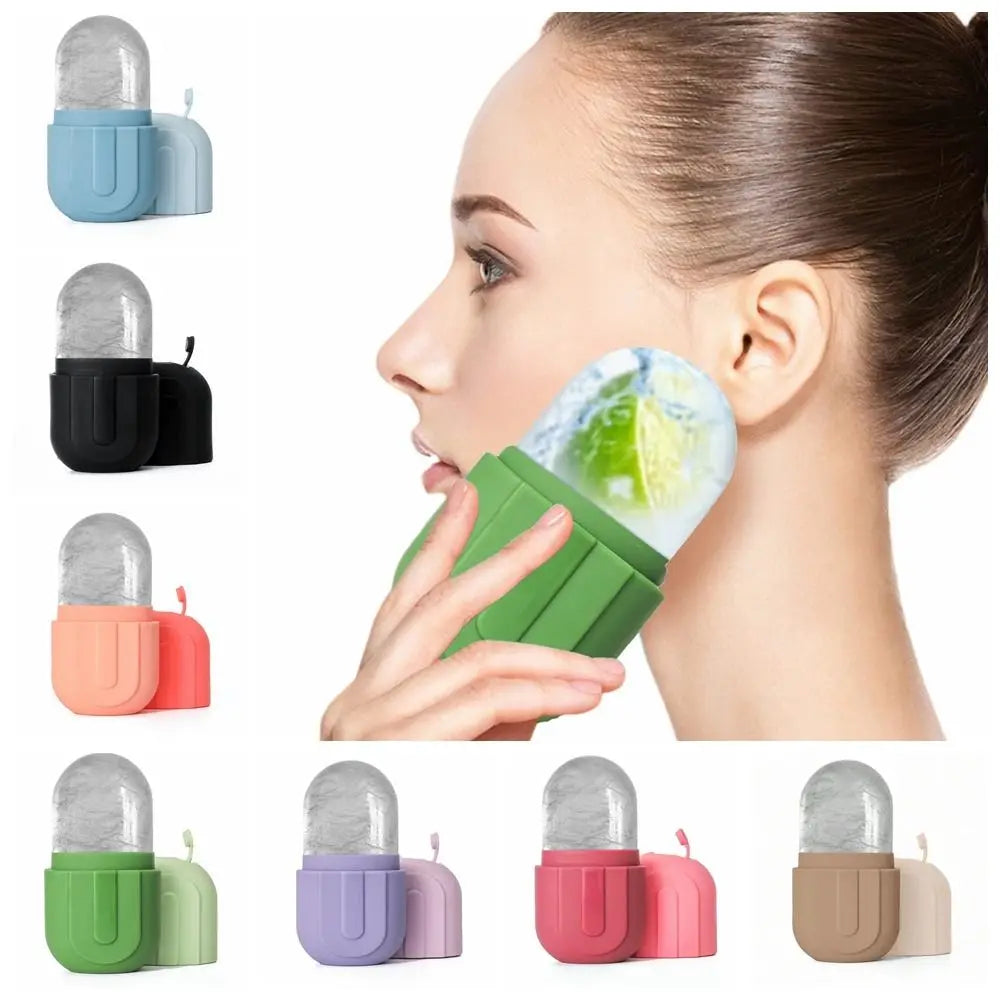 Silicone Ice Roller for Face – Reusable Facial Massager for Skin Care, Lifting, Contouring & Beauty Treatment