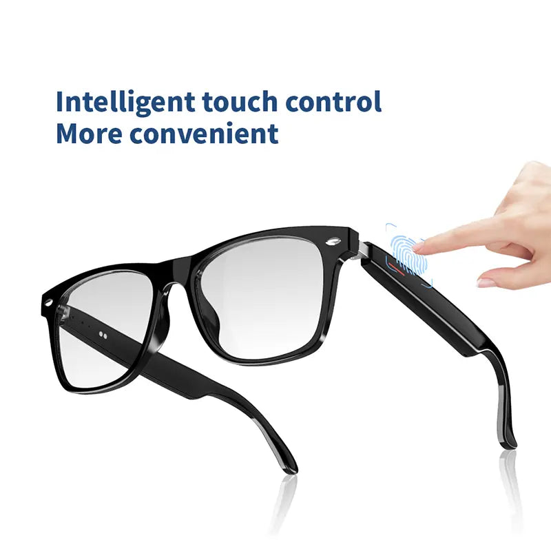 E13 Smart Glasses UV Protection Anti-Blue Light , Bluetooth Glasses Compatible for Men & Women , Black Multifunctional Wireless Sunglass , Wearable Digital Electronic Gadgets