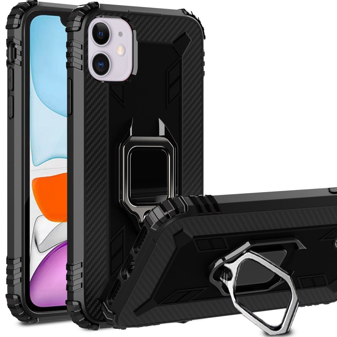 AMZER Sainik Case With 360° Magnetic Ring Holder for iPhone 12 Pro Max