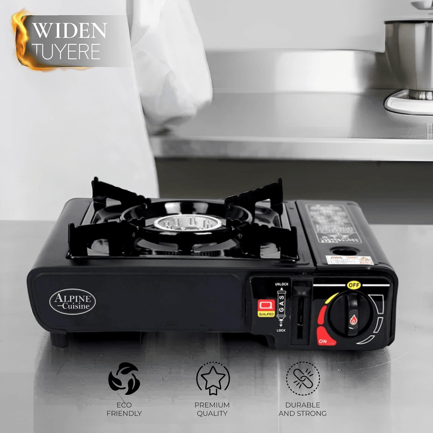 Alpine Cuisine Lightweight Portable Gas Stove for Outdoor and Indoor