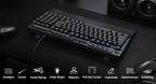 Redragon K515 Shiva RGB Gaming Keyboard | 98 Keys Mechanical Feel | Linear Switch | Detachable Wrist Rest | USB Wired