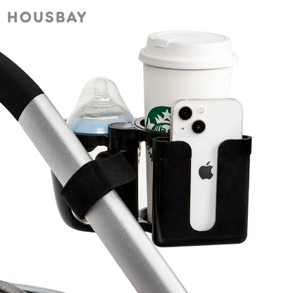 2-in-1 Stroller Cup & Phone Holder – Keep Drinks & Baby Essentials Handy on Every Walk!