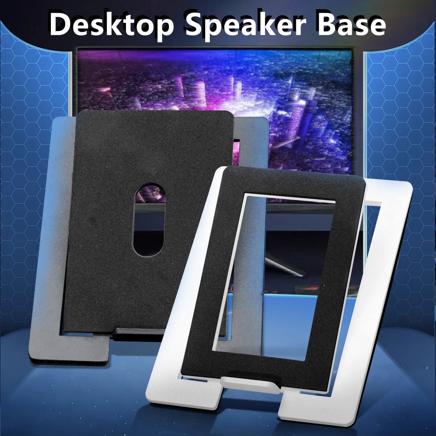 Tabletop Speaker with Shock Absorption and Enhanced Sound Quality