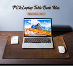 CONTACT'S FAMILY 100% Nubuck Leather Mouse Pad – Premium Desk Mat for Keyboard, Laptop & Office Computer Setup