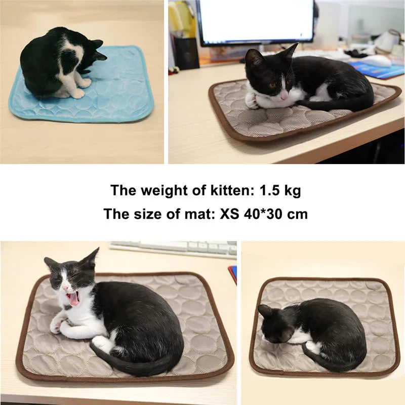 Cooling Dog Mat for Summer – Breathable & Comfortable Pet Bed Pad for Dogs and Cats Washable, Lightweight, and Foldable Mat for Indoor and Outdoor Use