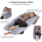 PANGDUBE Pregnancy Pillow – 130×70cm Maternity Body Pillow for Sleeping, Nursing & Breastfeeding Support