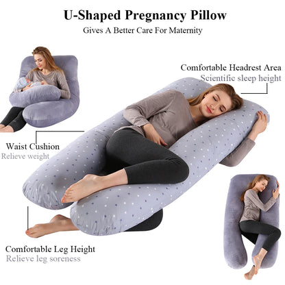 PANGDUBE Pregnancy Pillow – 130×70cm Maternity Body Pillow for Sleeping, Nursing & Breastfeeding Support