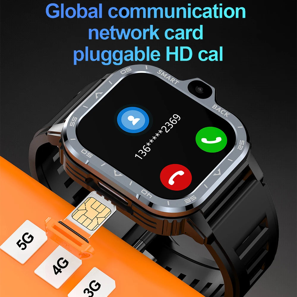 Valdus PGD 4G Android Smart Watch for Men – 64GB ROM, Dual HD Camera, NFC, WiFi, GPS, SIM Support, Fitness & Health Tracker