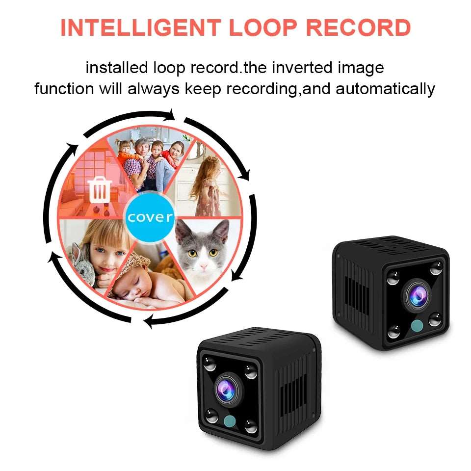 Lenovo Mini 1080P HD Camera Smart Life Wireless WiFi Remote Monitor Camera With Built-In Battery Video Night Home Security CAM