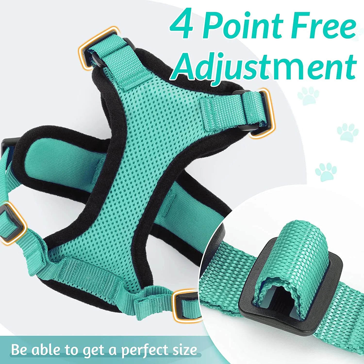 Cat Harness & Leash Set – Escape-Proof Soft Adjustable Vest Harness for Easy Walking & Control