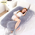 PANGDUBE Pregnancy Pillow – 130×70cm Maternity Body Pillow for Sleeping, Nursing & Breastfeeding Support
