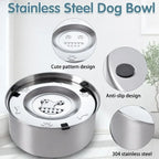 Big Capacity Stainless Steel Dog & Cat Water Bowl – No-Spill, Anti-Splash, Non-Slip Pet Feeder