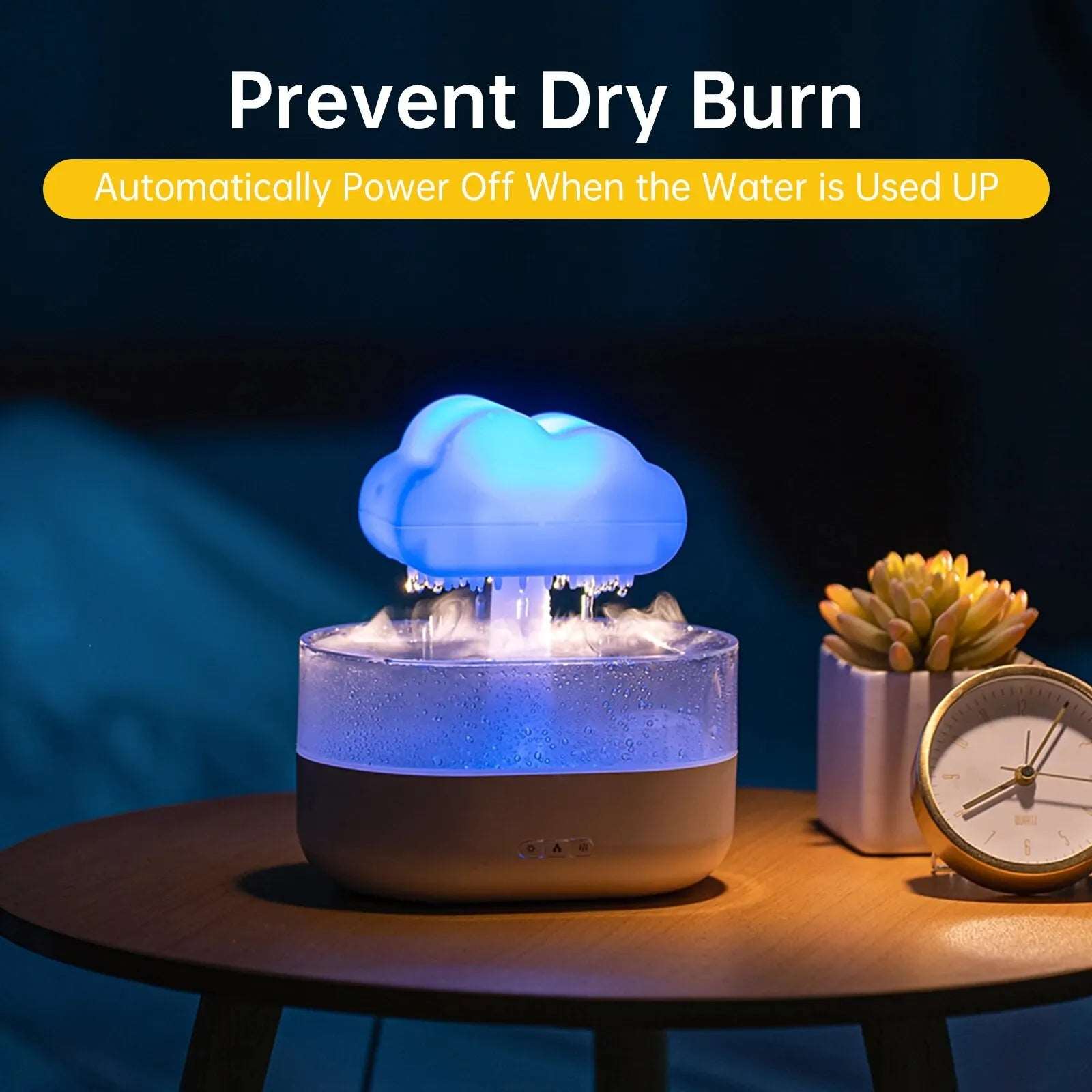 Colorful Night Light Mushroom Humidifier - 200ml Essential Oil Aroma Diffuser by Vissko