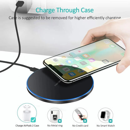60W Fast Wireless Charger Pad | iPhone, Samsung Galaxy S22/S21/S23, Xiaomi | Stylish & High-Speed Charging