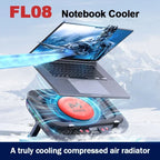 FL08 Laptop Cooling Pad – Adjustable Stand with Powerful Fan & Strong Wind Pressure for Gaming Laptops & Notebooks
