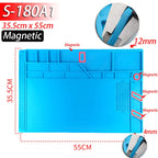 Soldering Station Silicone Work Mat – Heat-Resistant 932°F, Anti-Static Magnetic Mat for Electronics, Phone & Laptop Repair