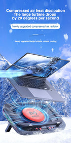 FL08 Laptop Cooling Pad – Adjustable Stand with Powerful Fan & Strong Wind Pressure for Gaming Laptops & Notebooks