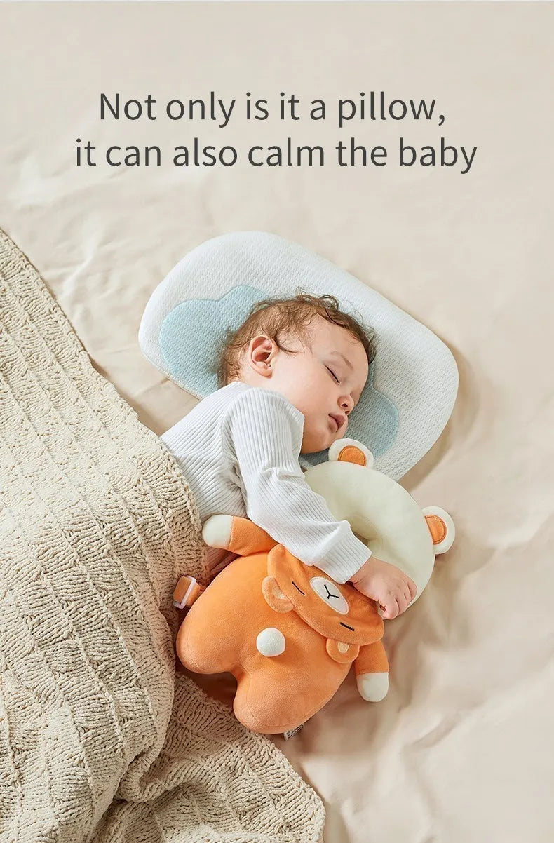 AIBEDILA Baby Head Protection Pillow – Soft Anti-Fall Cushion with Adjustable Headrest