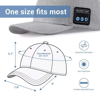 Adjustable Bluetooth Speaker Hat | Wireless Music Cap for Outdoor Activities