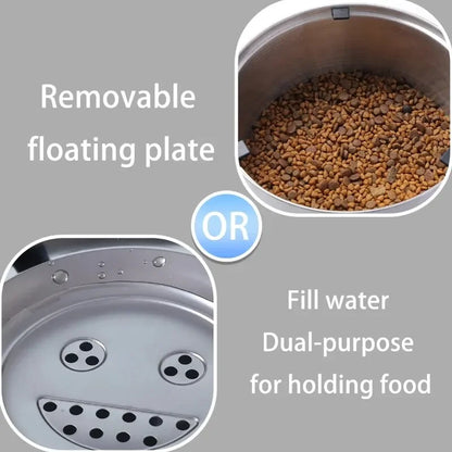 Big Capacity Stainless Steel Dog & Cat Water Bowl – No-Spill, Anti-Splash, Non-Slip Pet Feeder
