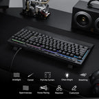 Redragon K515 Shiva RGB Gaming Keyboard | 98 Keys Mechanical Feel | Linear Switch | Detachable Wrist Rest | USB Wired