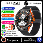 2024 New Outdoor Sport Smartwatch – GPS, Compass, LED Flashlight, 3ATM Waterproof, BT5.3 Call for Huawei & Xiaomi