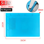 Soldering Station Silicone Work Mat – Heat-Resistant 932°F, Anti-Static Magnetic Mat for Electronics, Phone & Laptop Repair