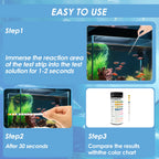 100 Pcs 9-in-1 / 7-in-1 Aquarium Test Kit – Fish Tank Water Quality Monitor with pH Test Strips, Fast & Accurate