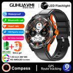 2024 New Outdoor Sport Smartwatch – GPS, Compass, LED Flashlight, 3ATM Waterproof, BT5.3 Call for Huawei & Xiaomi