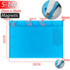 Soldering Station Silicone Work Mat – Heat-Resistant 932°F, Anti-Static Magnetic Mat for Electronics, Phone & Laptop Repair