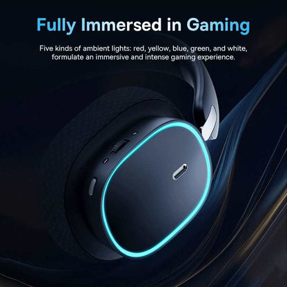 Baseus GH02 Gaming Wireless Headphone with Mic | Over-Ear Bluetooth 5.3 Headset | 40mm Driver | 2.4G Wireless & Wired | RGB Lighting | For PC & Console