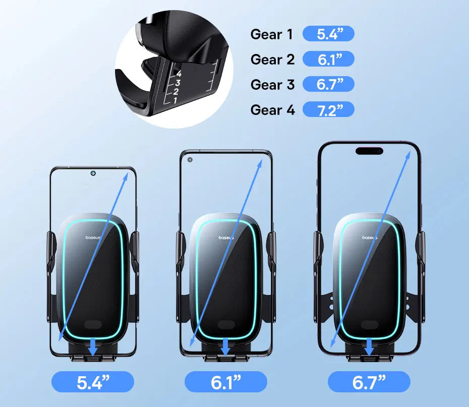 Baseus Car Wireless Charger Car Phone Holder Auto for iPhone 15 Samsung Xiaomi Phone Holder Car Holder 15W Air Vent Mount Holder