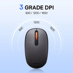 Baseus Wireless Bluetooth Mouse F01B | 3-Mode Connection (2.4G/BT5.0/BT3.0) | Ergonomic, Silent Click | for Laptop, Mac, PC