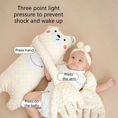 Cartoon Baby Sleep Aid Hand Pillow – Soothing Pacify Doll with Optional Music for Newborn Comfort & Peaceful Sleep