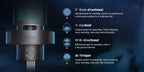 FIFINE AmpliGame A8 PLUS USB Microphone – RGB Lighting, 4 Polar Patterns, Gain Control, Live Monitoring, Mute Touch