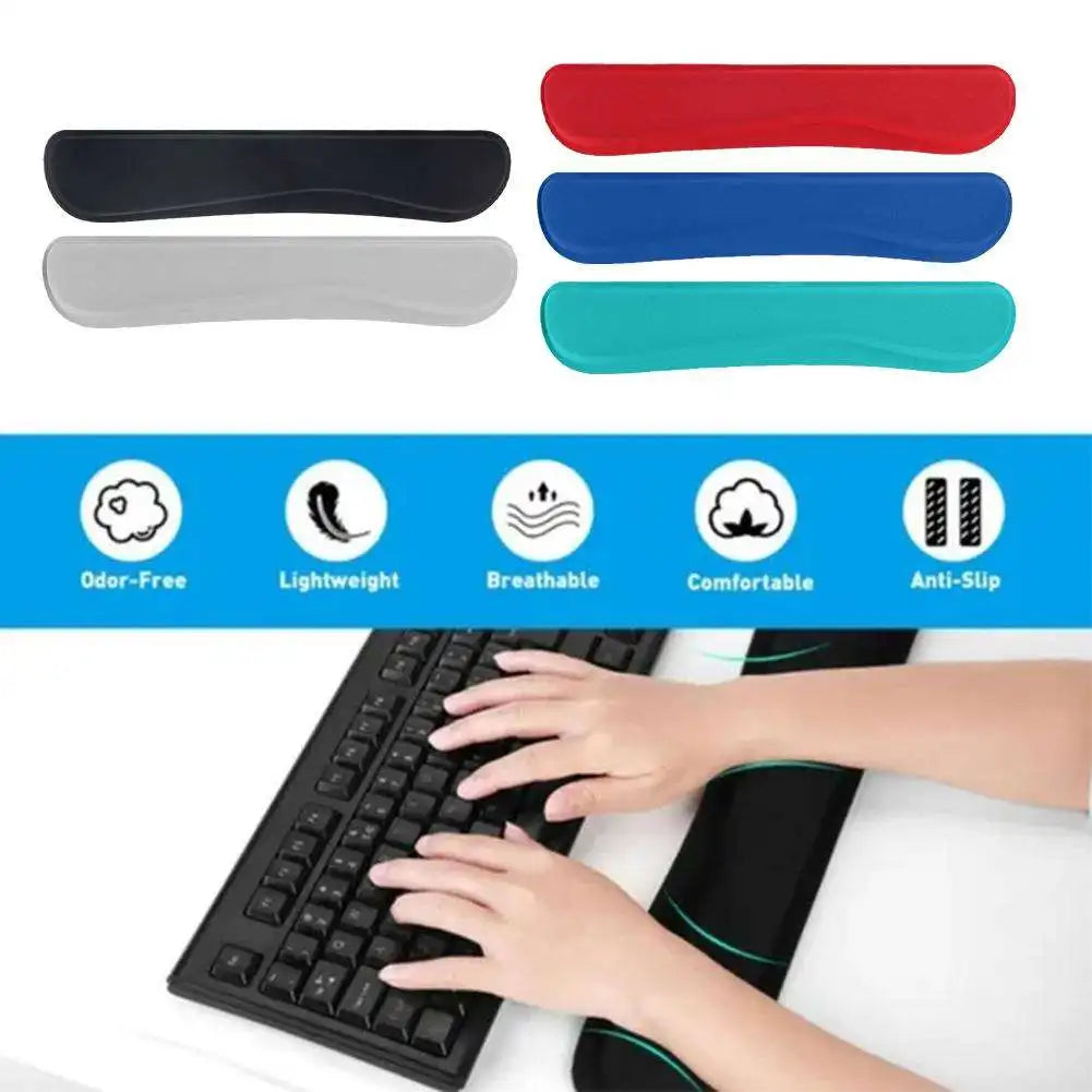 Keyboard Mouse Wrist Rest Pad Memory Foam Superfine Fiber Easy Typing Non-Slip Wrist Rest Pain Relief Office Supplies