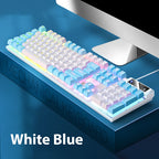 K500 Wired Office & Gaming Keyboard – 104 Keys, Multicolor Backlight, Mechanical Feel, USB for Windows & macOS