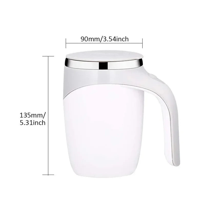 Automatic Portable Coffee Mixing Cup – Battery-Powered Electric Stainless Steel Rotary Mixer