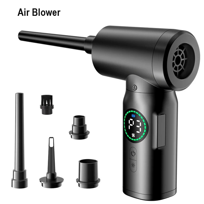 7500mAh Portable Compressed Air Duster – Cordless Multi Air Blower & Vacuum Cleaner for Keyboard & Computer Cleaning