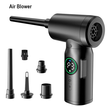 7500mAh Portable Compressed Air Duster – Cordless Multi Air Blower & Vacuum Cleaner for Keyboard & Computer Cleaning