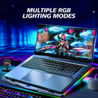COOLCOLD RGB Laptop Cooling Pad – Ultra-Quiet USB Cooler with Fast Heat Dissipation & Adjustable Stand