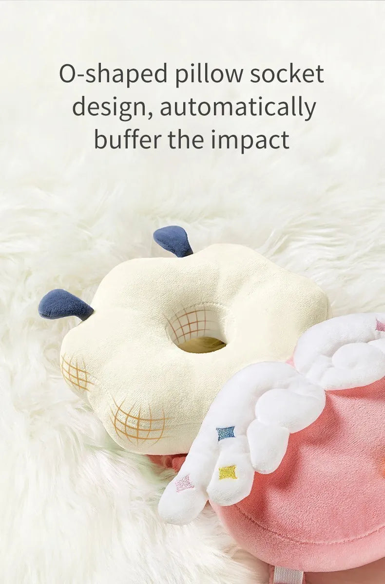 AIBEDILA Baby Head Protection Pillow – Soft Anti-Fall Cushion with Adjustable Headrest