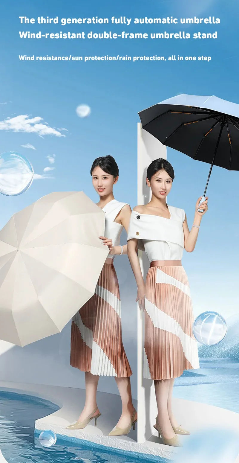 Xiaomi Automatic Umbrella 24 Bone – Large Size UV Protection Sunshade & Rain Umbrella, Foldable Windproof Design