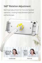 Baseus Universal Flexible Phone Holder – 360° Rotation Long Arm Stand for Bed, Desk, iPhone, iPad, Tablet