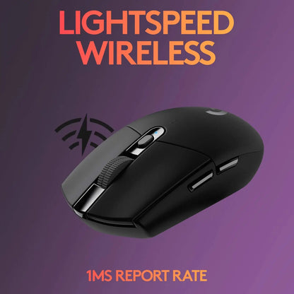 Logitech G304 Wireless Gaming Mouse - 6 Programmable Buttons, 400 IPS Speed, Rechargeable Battery for Esports